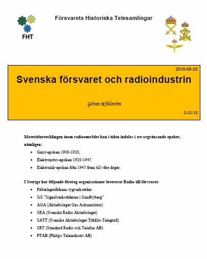 Svenska försvaret och radioindustrin